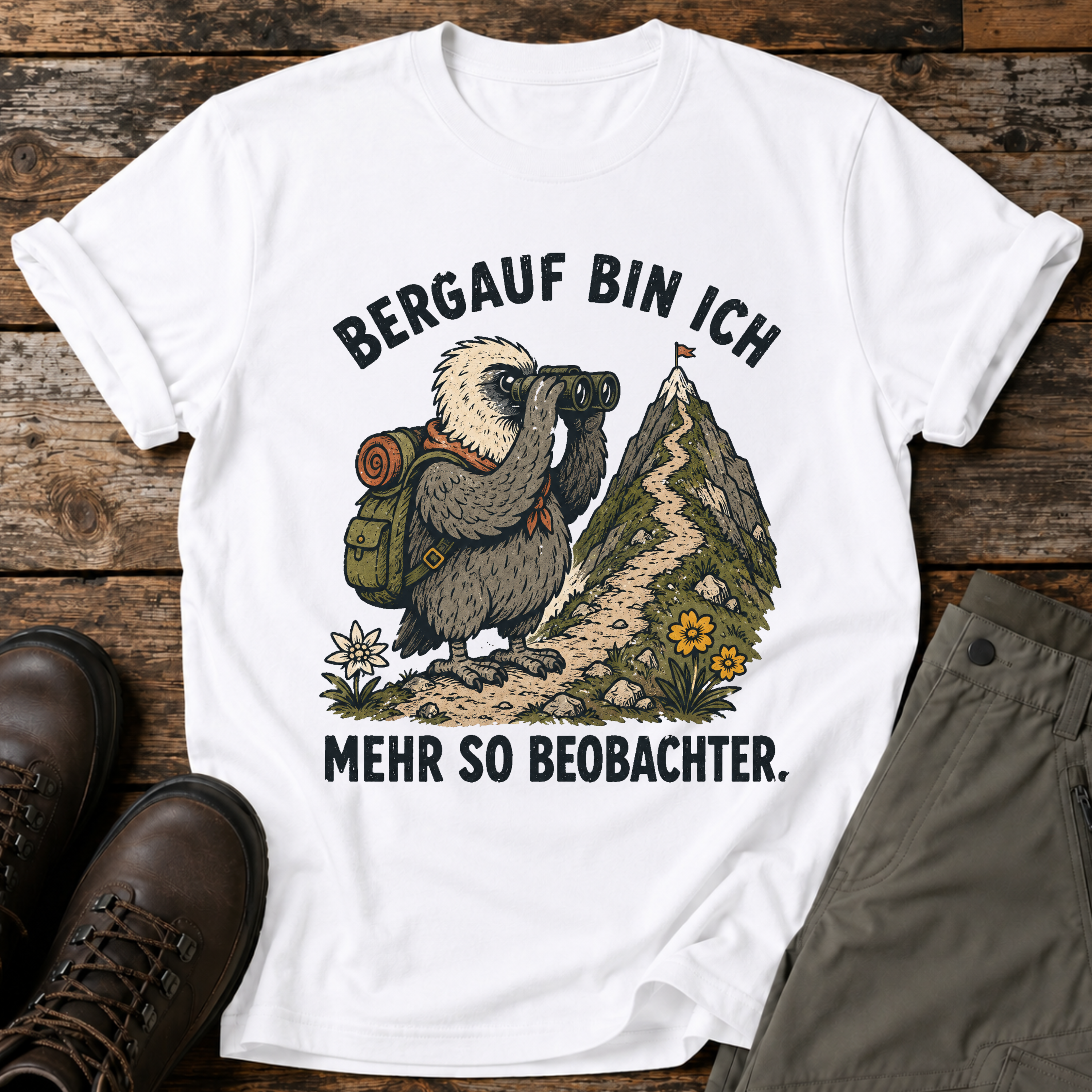 Bergauf bin ich mehr so beobachter T-shirt