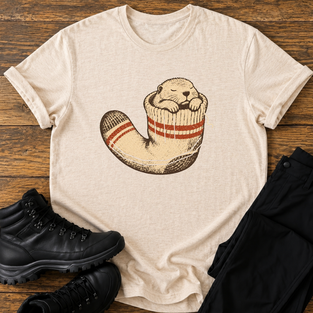 Murmeltier in Wandersocke T-Shirt