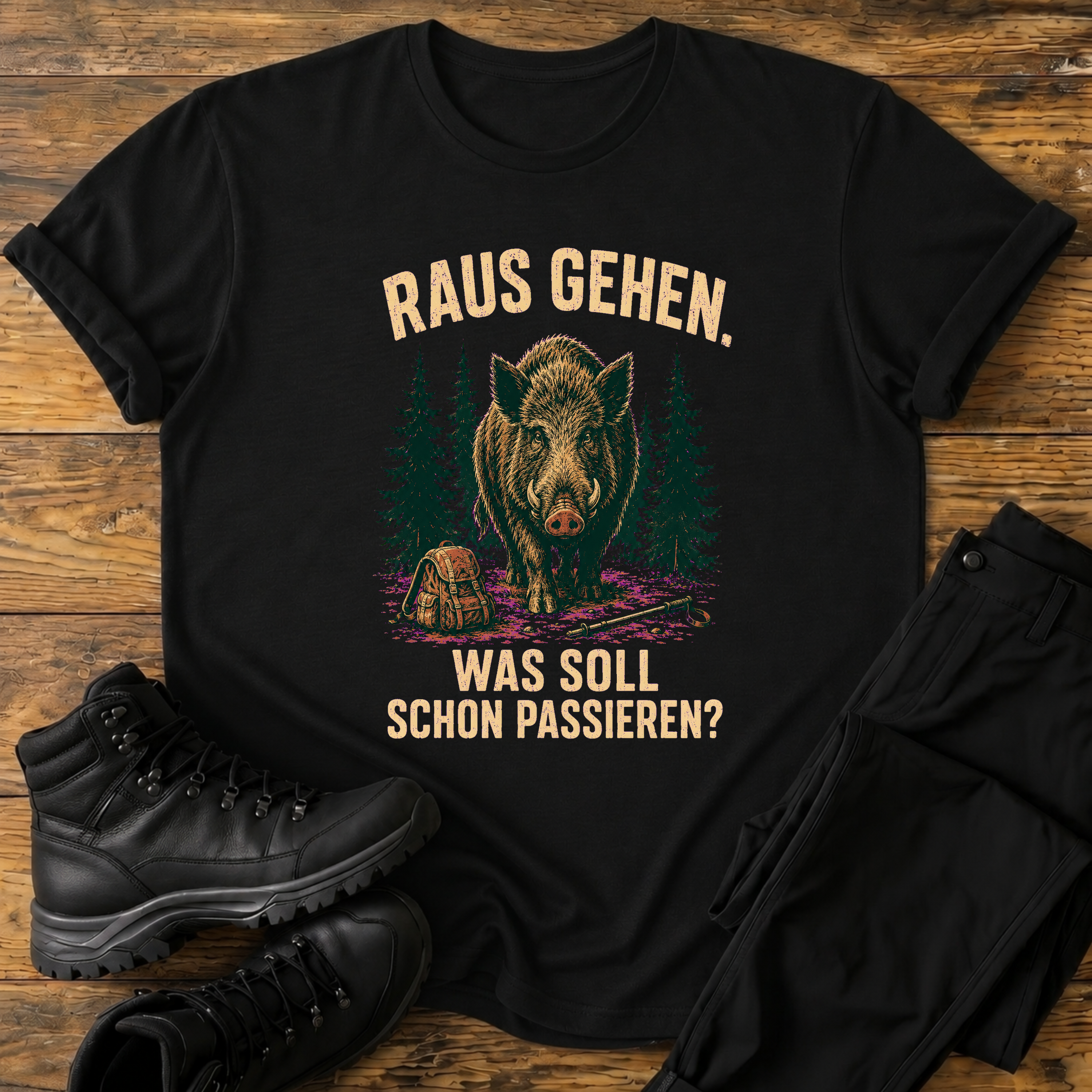 Raus gehen. T-Shirt