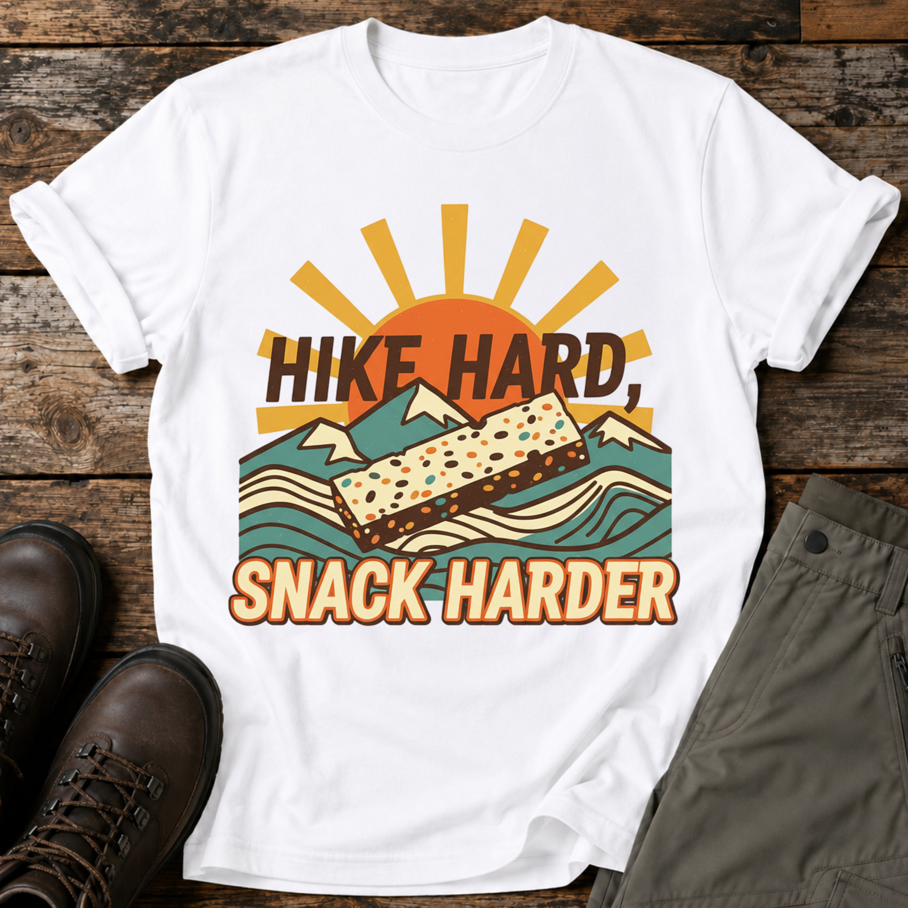 Hike Hard, Snack Harder  T-shirt