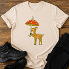 Kleines Reh mit Regenschirm T-Shirt