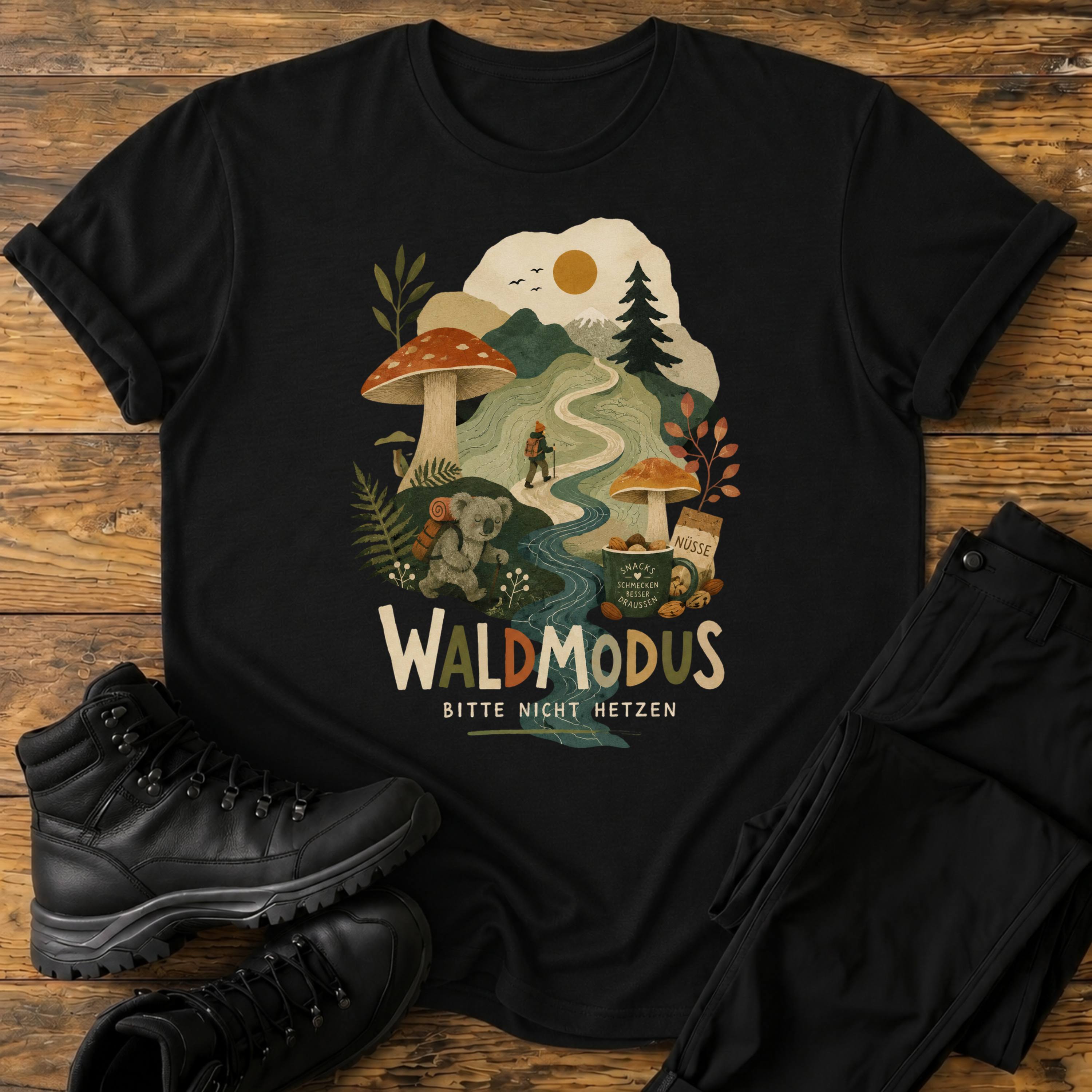 Waldmodus: Bitte nicht hetzen T-Shirt