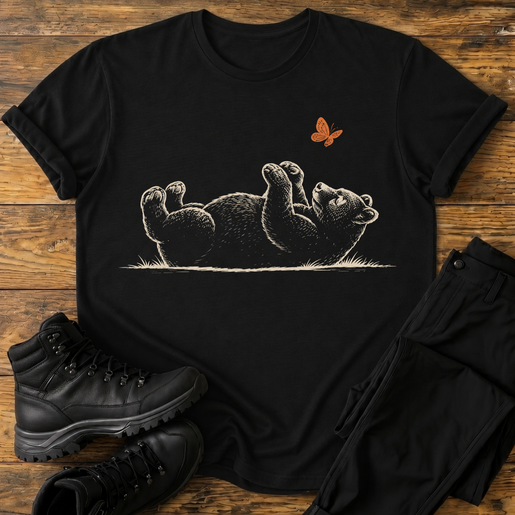 Bär mit Schmetterling T-Shirt
