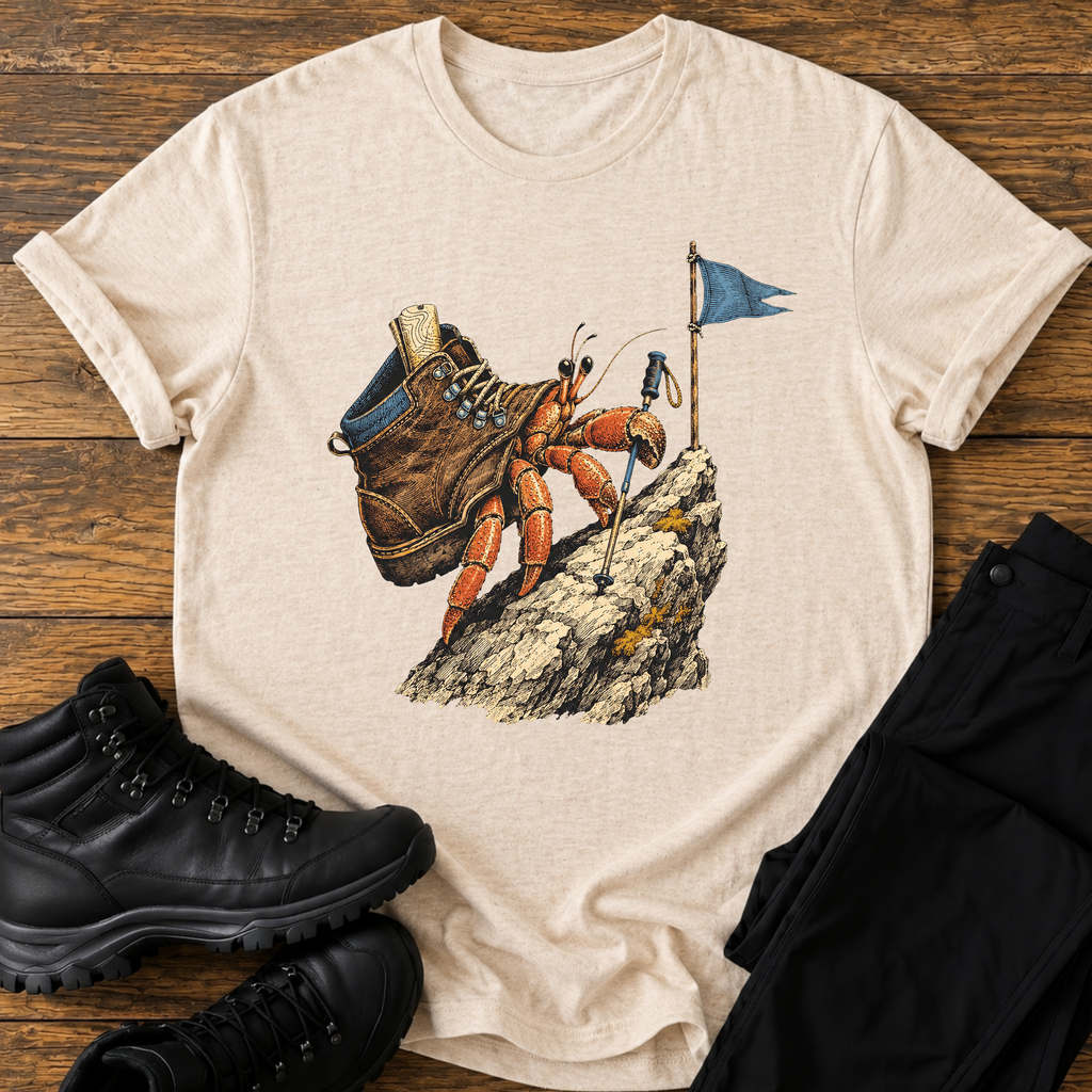 krebs im Wanderschuh T-Shirt