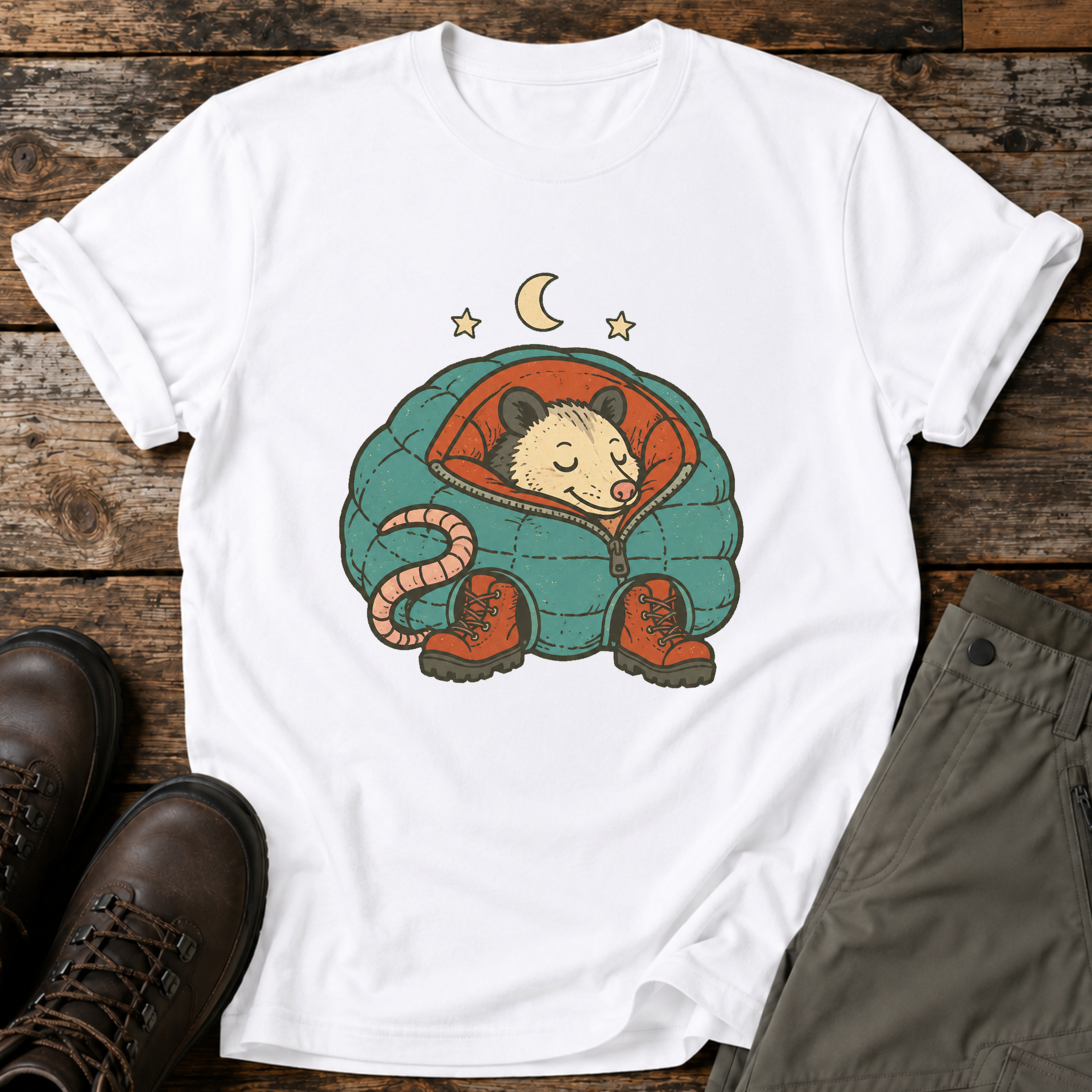 Opossum im Schlafsack T-shirt