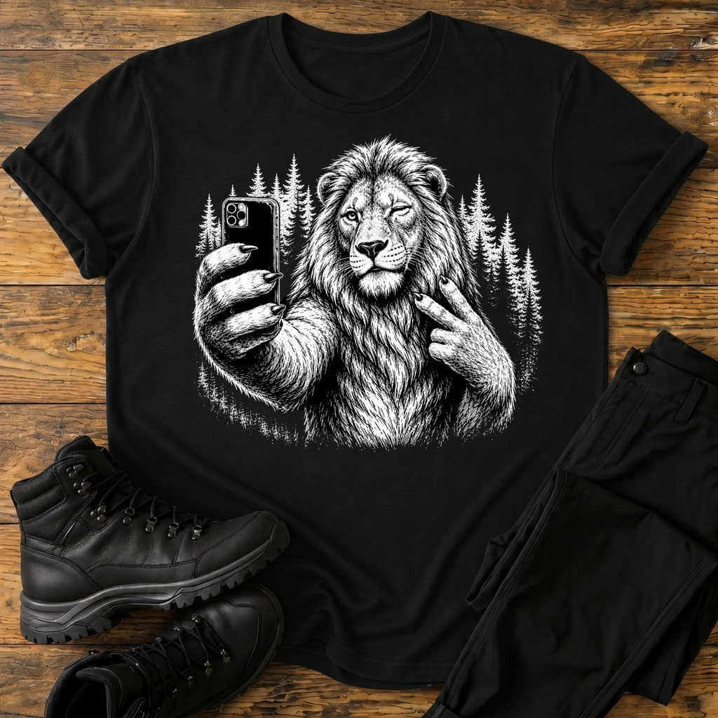 Löwen Selfie T-Shirt