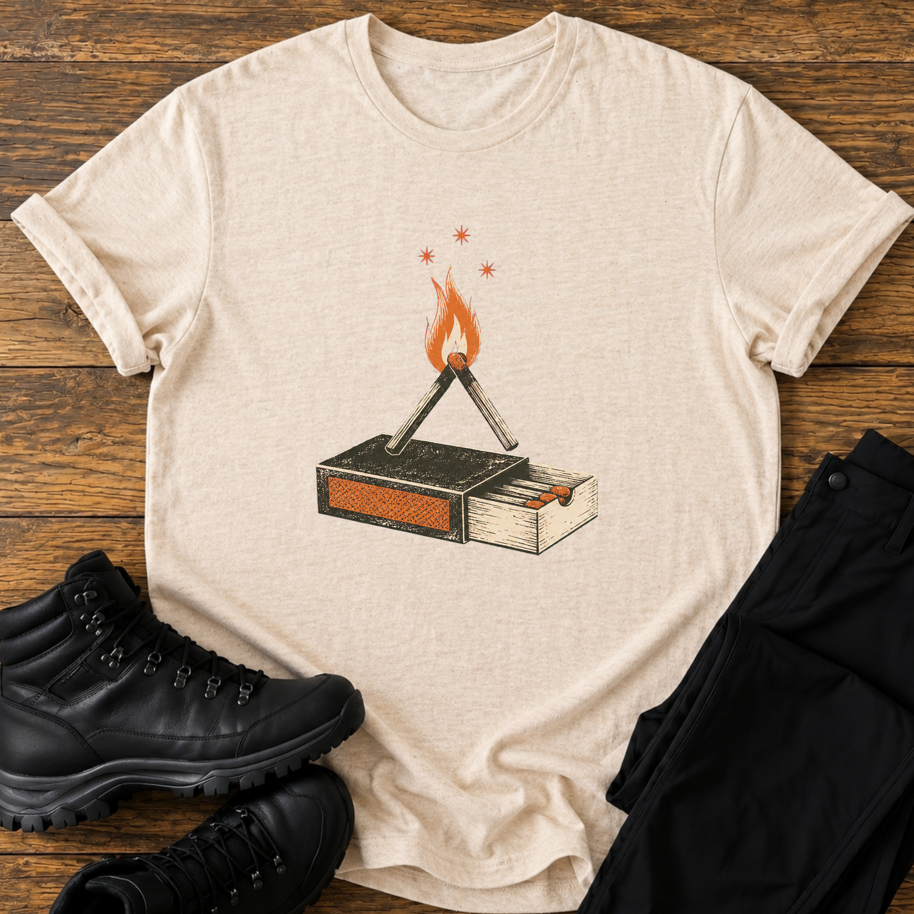 Streichholz-Feuer T-Shirt