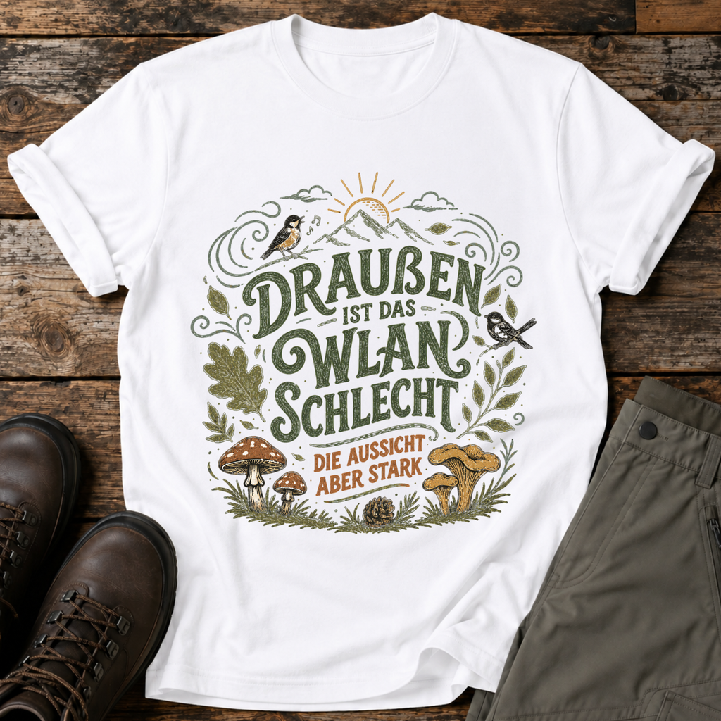 Draußen ist das wlan schlecht T-shirt