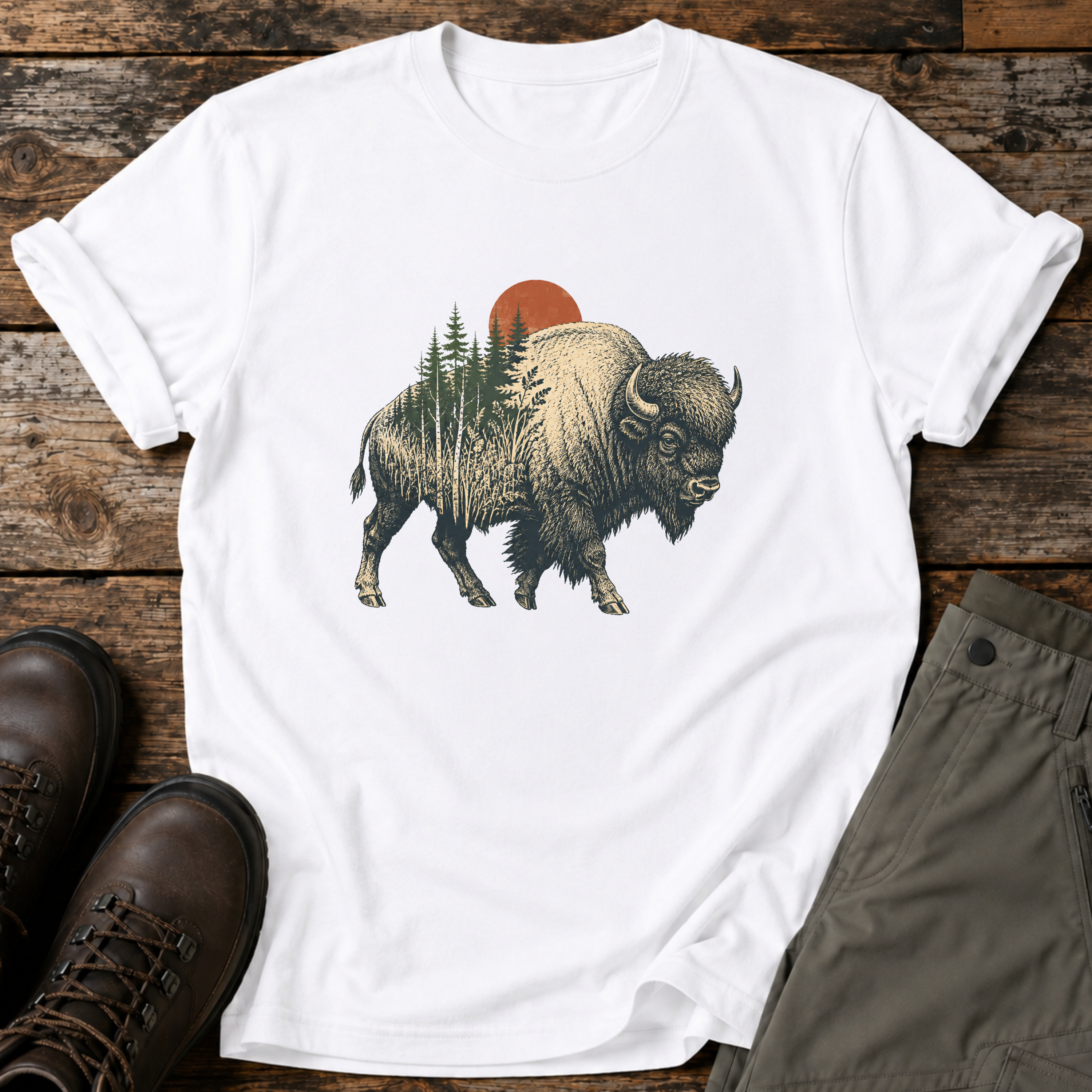 Wanderlust Bison T-shirt