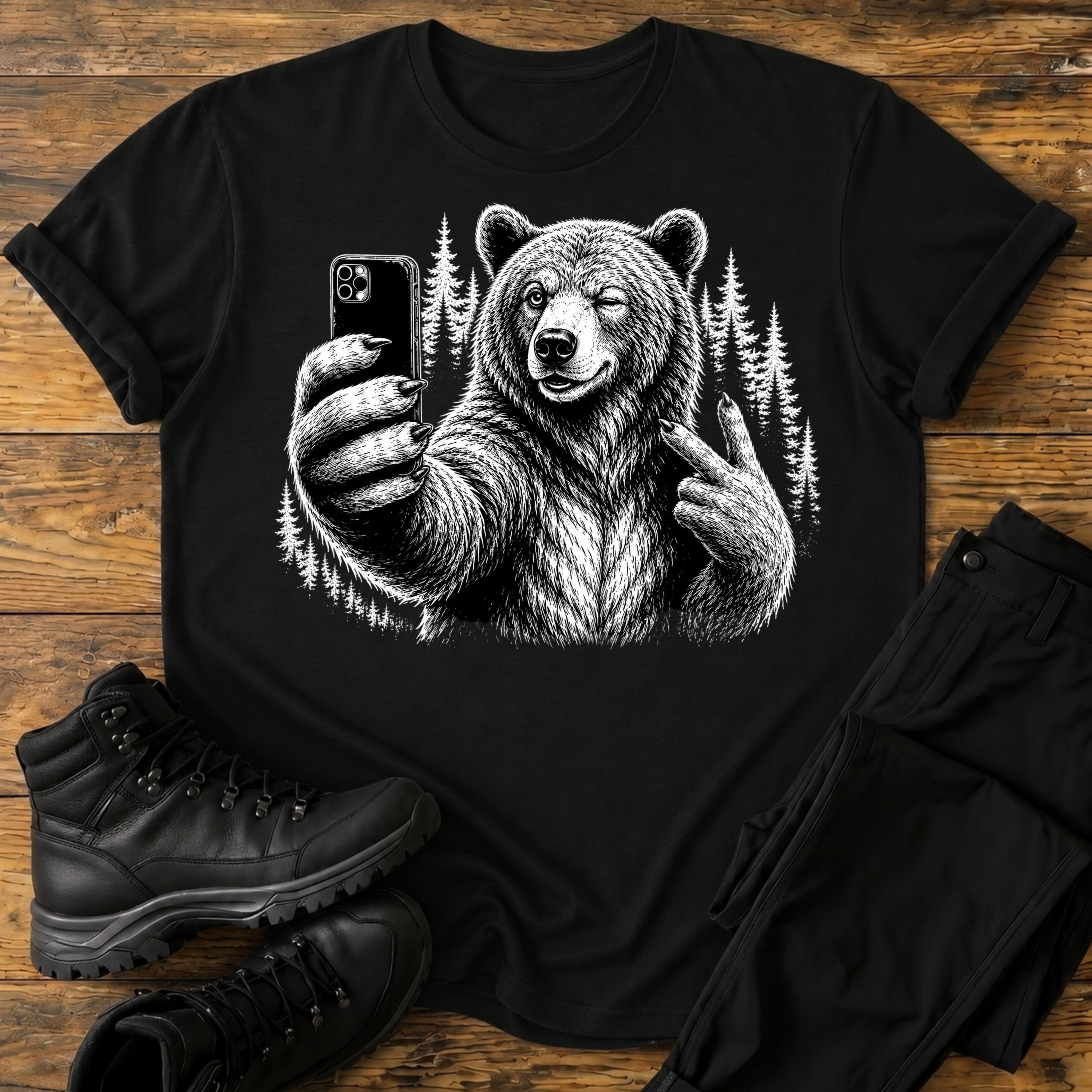 Bär Selfie T-Shirt