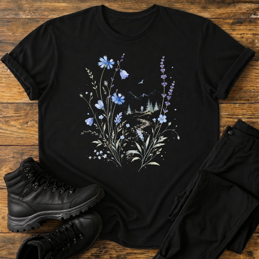 Blaues Flüstern T-Shirt