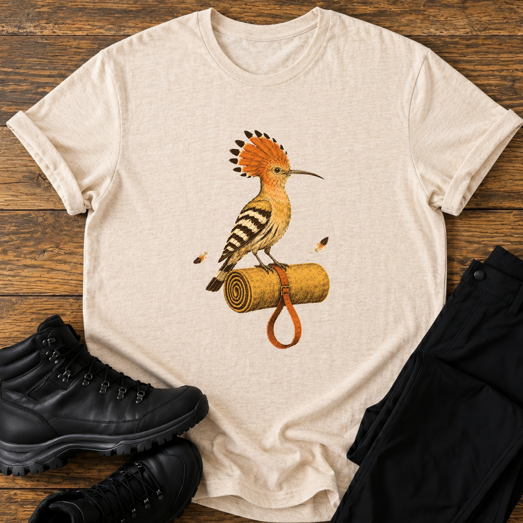 Wiedehopf mit Isomatte T-Shirt