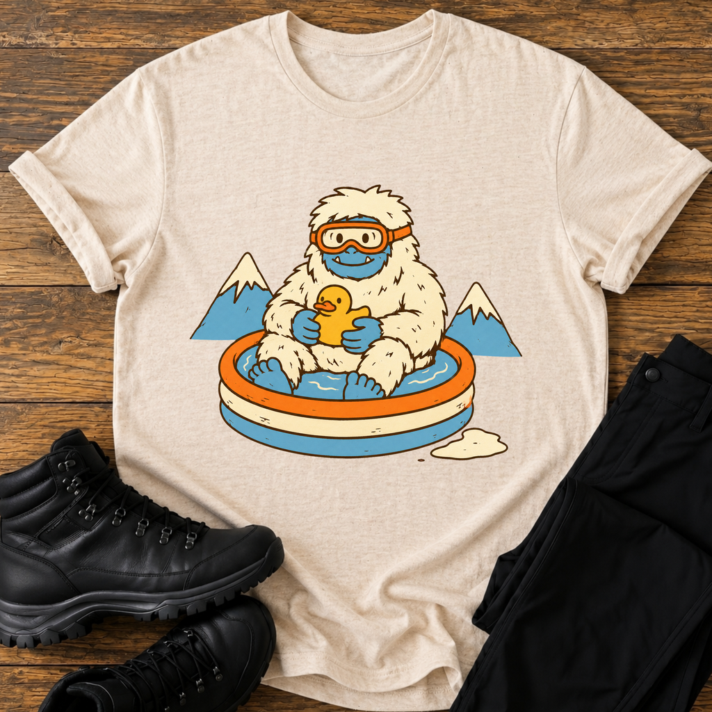 Yeti im Planschbecken T-Shirt