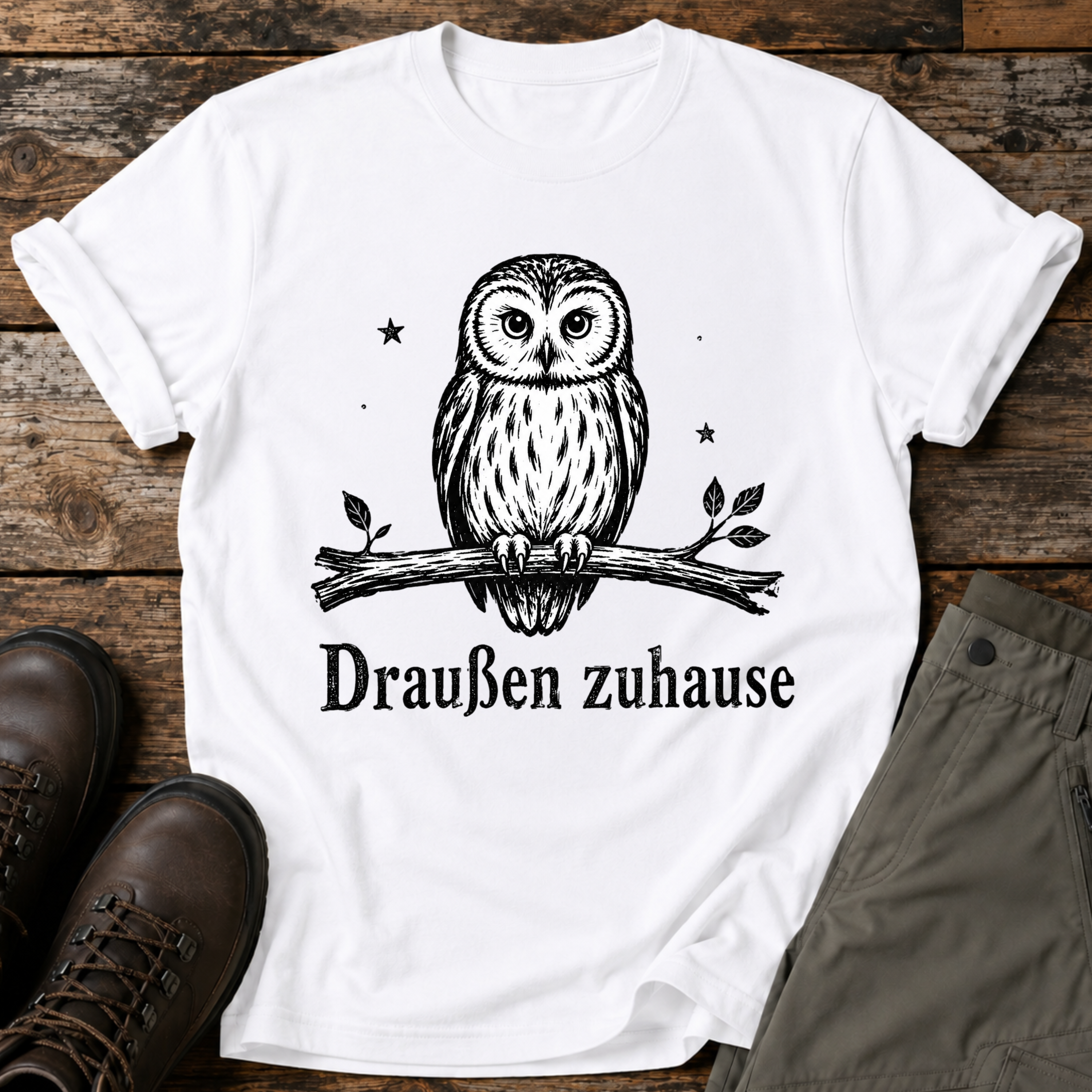 Draußen Zuhause T-shirt
