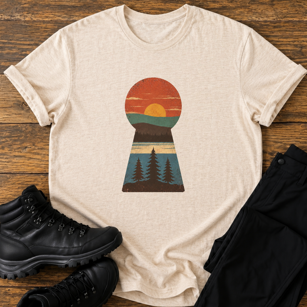 Wald im Schlüsselloch T-Shirt