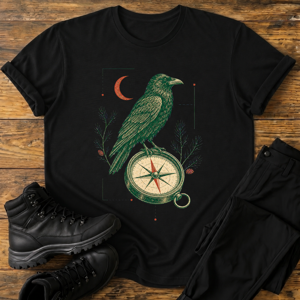 Der Kompass-Rabe T-Shirt