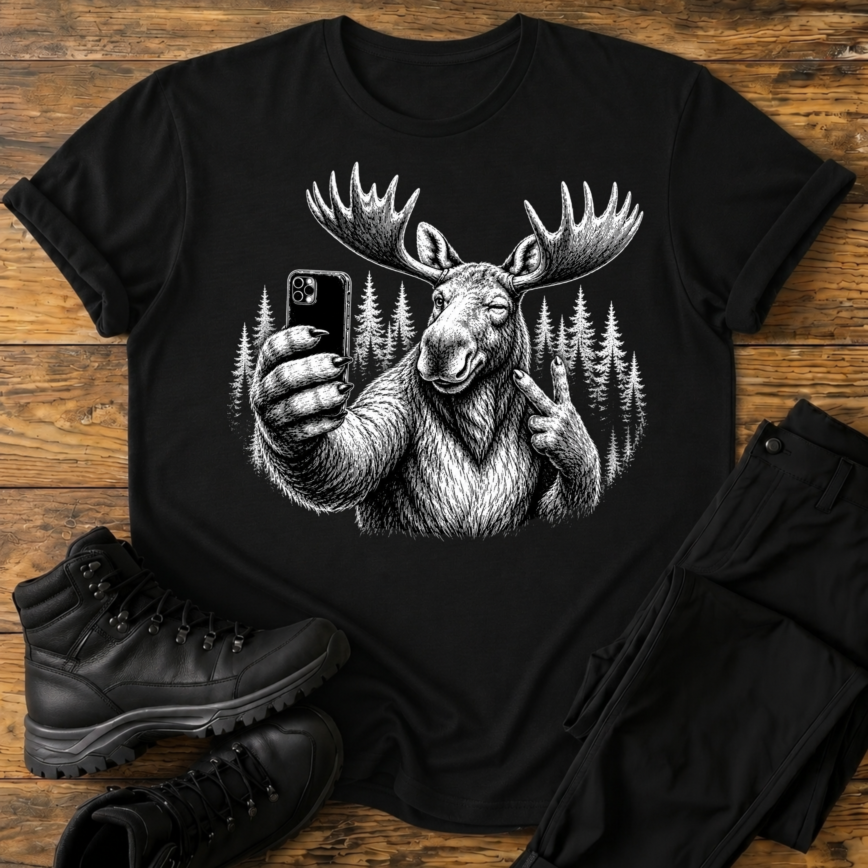 Hirsch Selfie T-Shirt