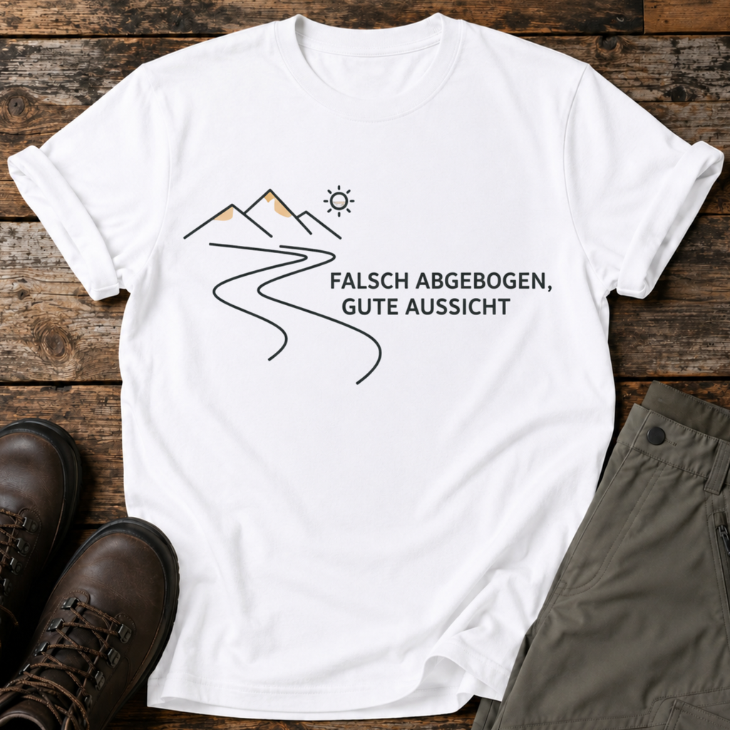 Falsche abgebogen gute aussicht T-shirt
