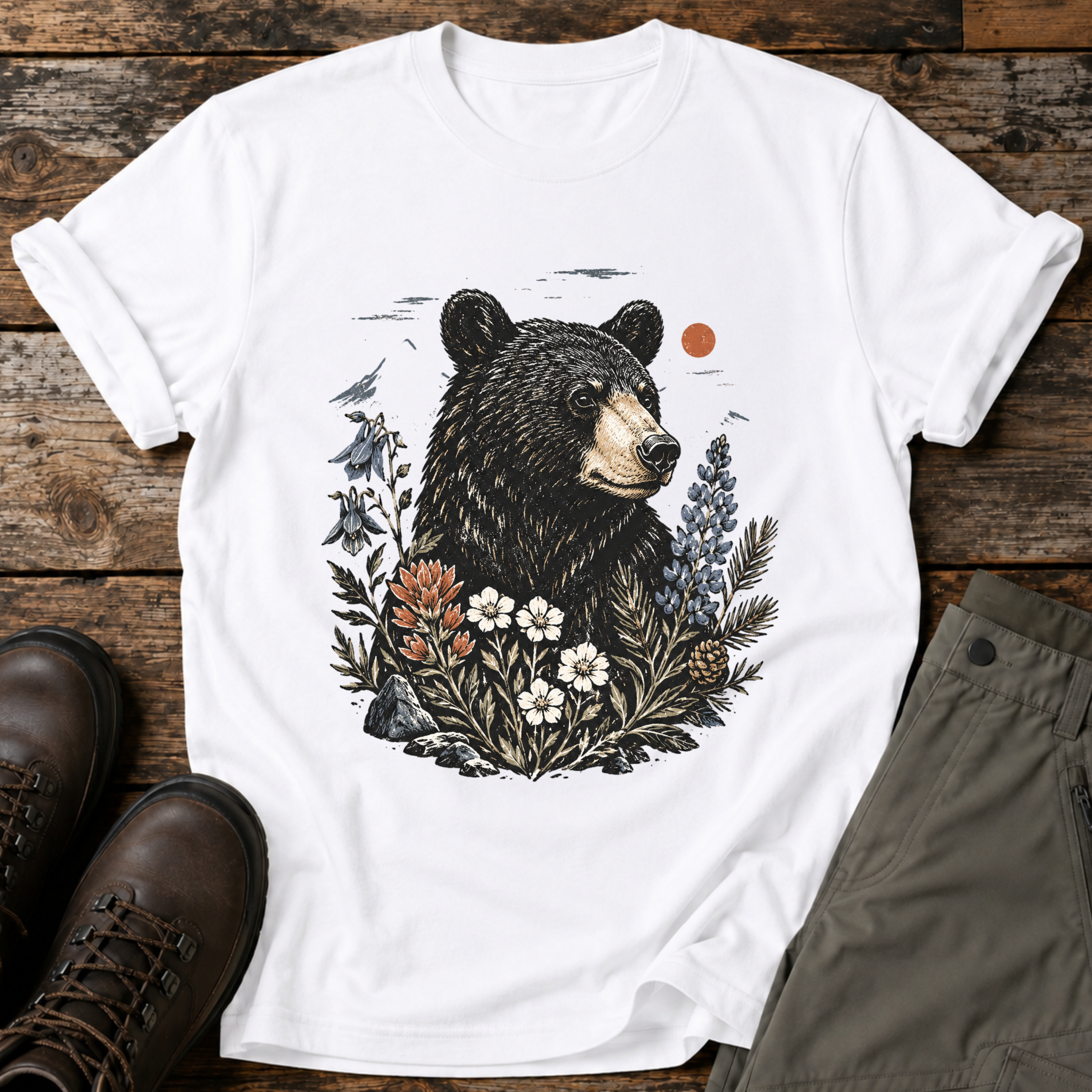 Botanischer Bär T-shirt