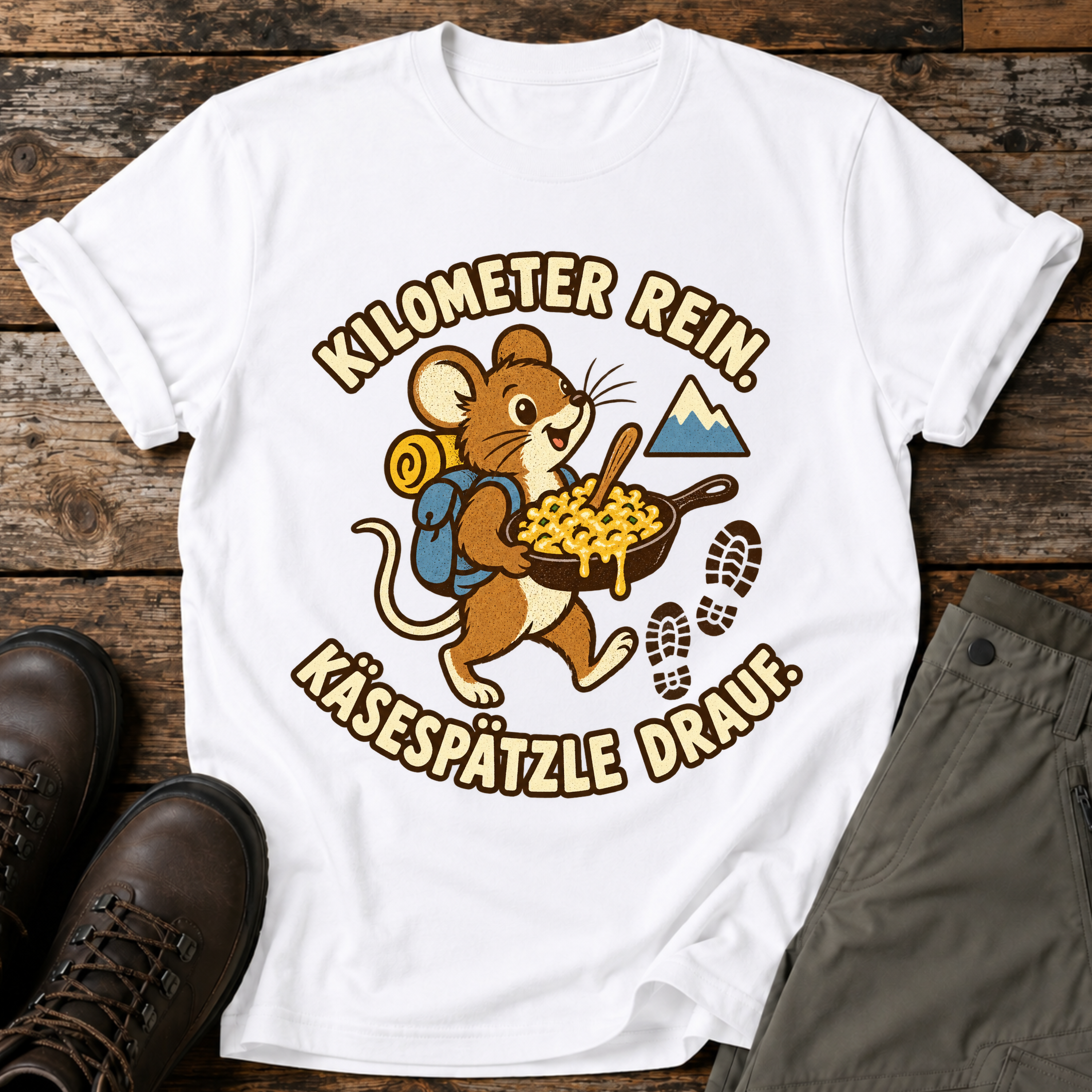 Kilometer rein , Käsespätzle drauf T-shirt