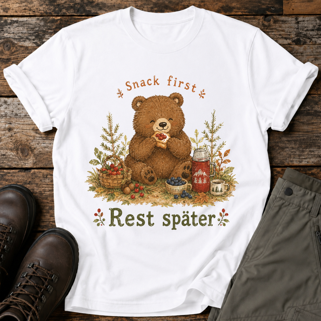 Snack first, rest später T-shirt