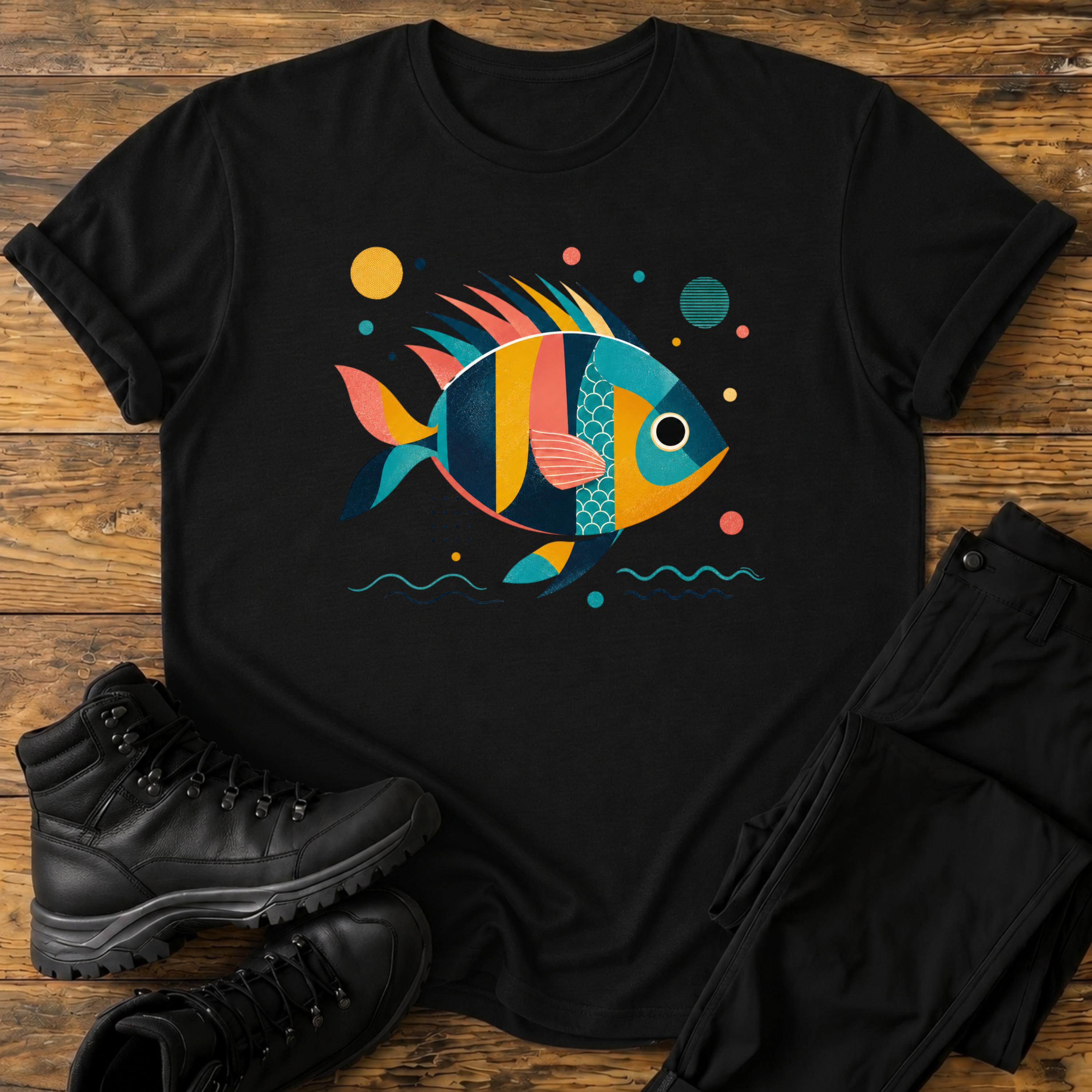 Abstrakte Schuppen T-Shirt