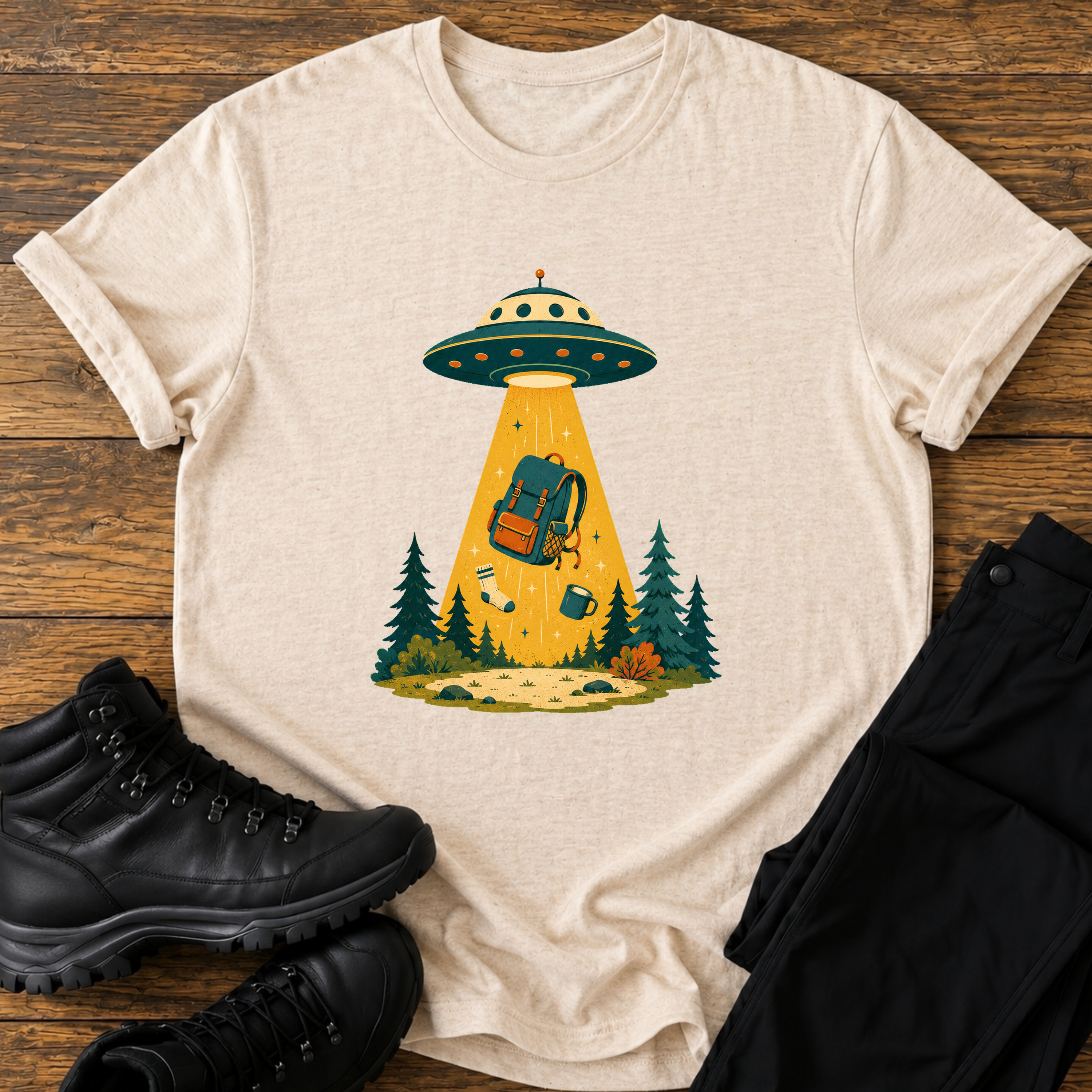 Außerirdische Camping-Beute T-Shirt