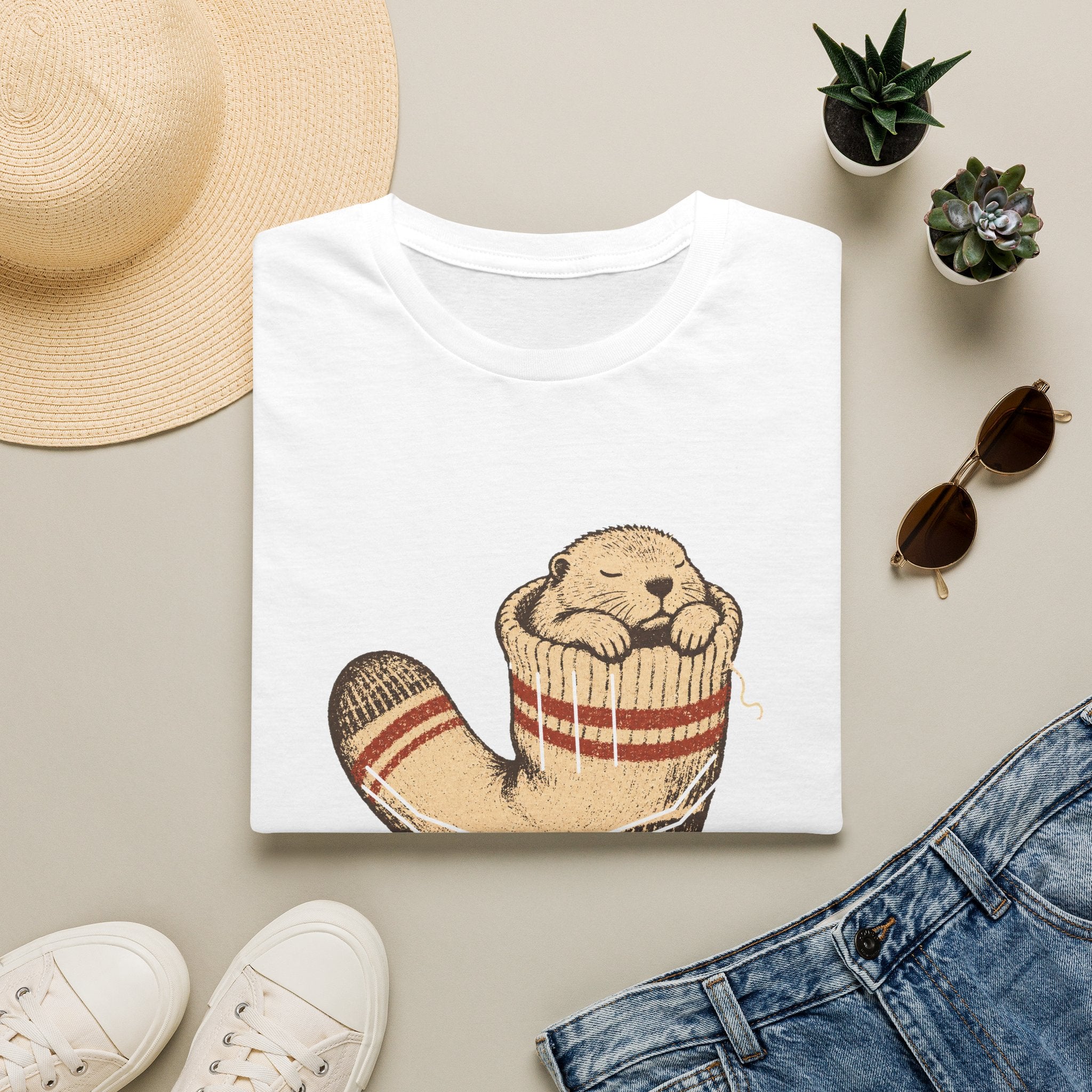 Murmeltier in Wandersocke T-Shirt