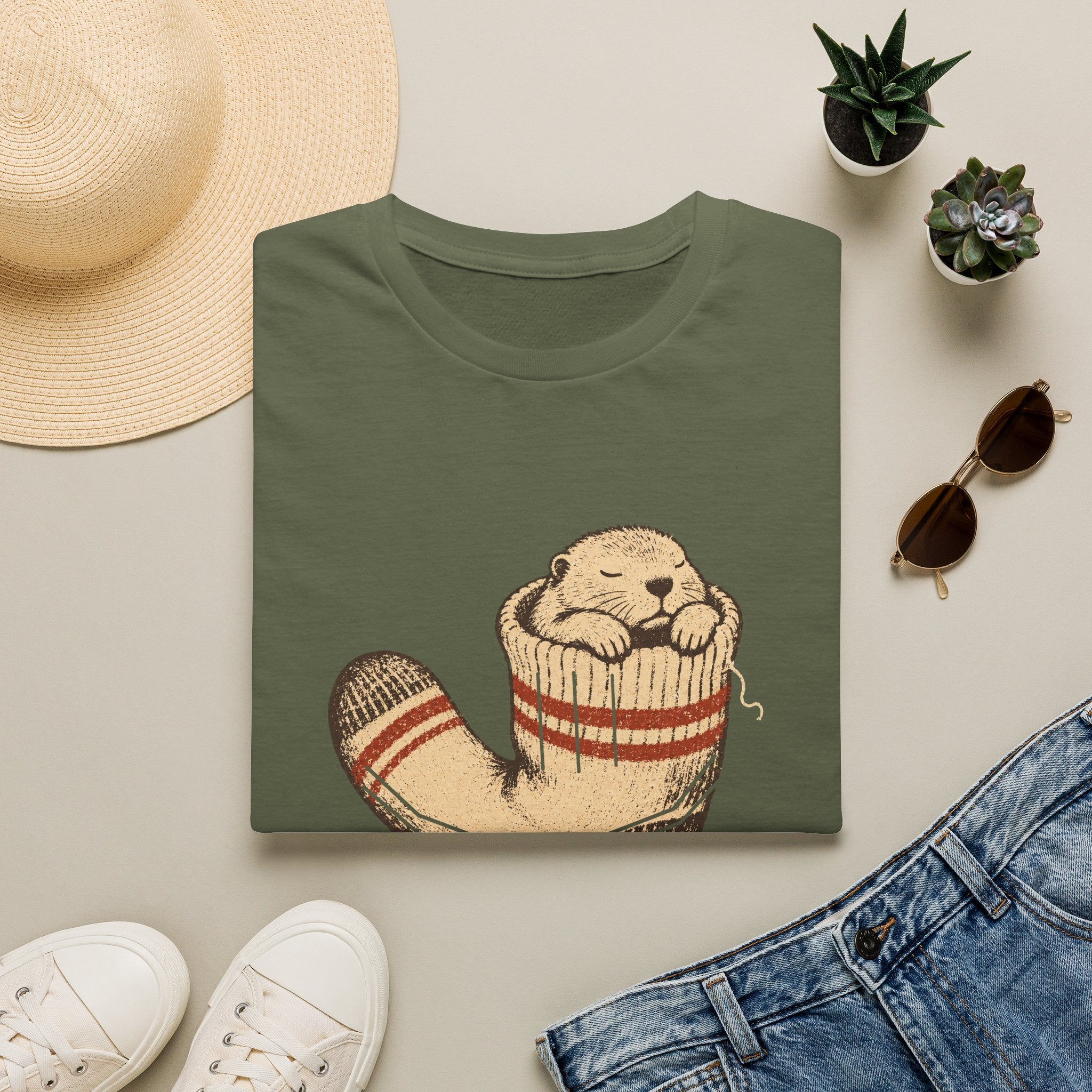 Murmeltier in Wandersocke T-Shirt