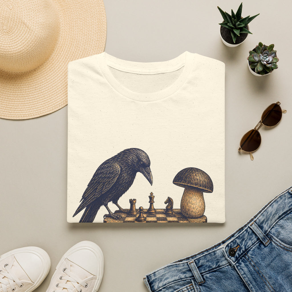 krähe gegen Pilz T-Shirt