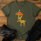 Kleines Reh mit Regenschirm T-Shirt