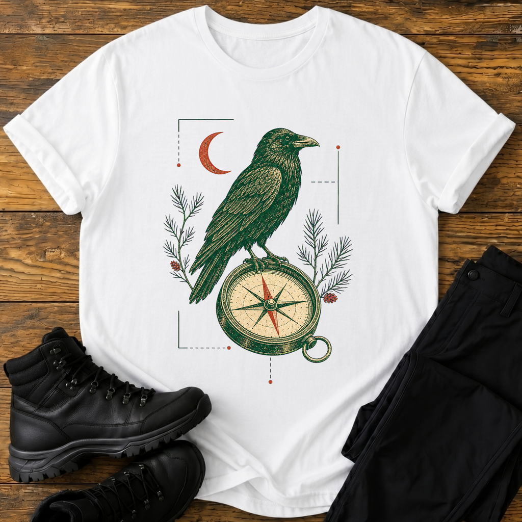 Der Kompass-Rabe T-Shirt