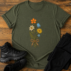 Alpenblumen-Strauß mit Schnürsenkel T-Shirt