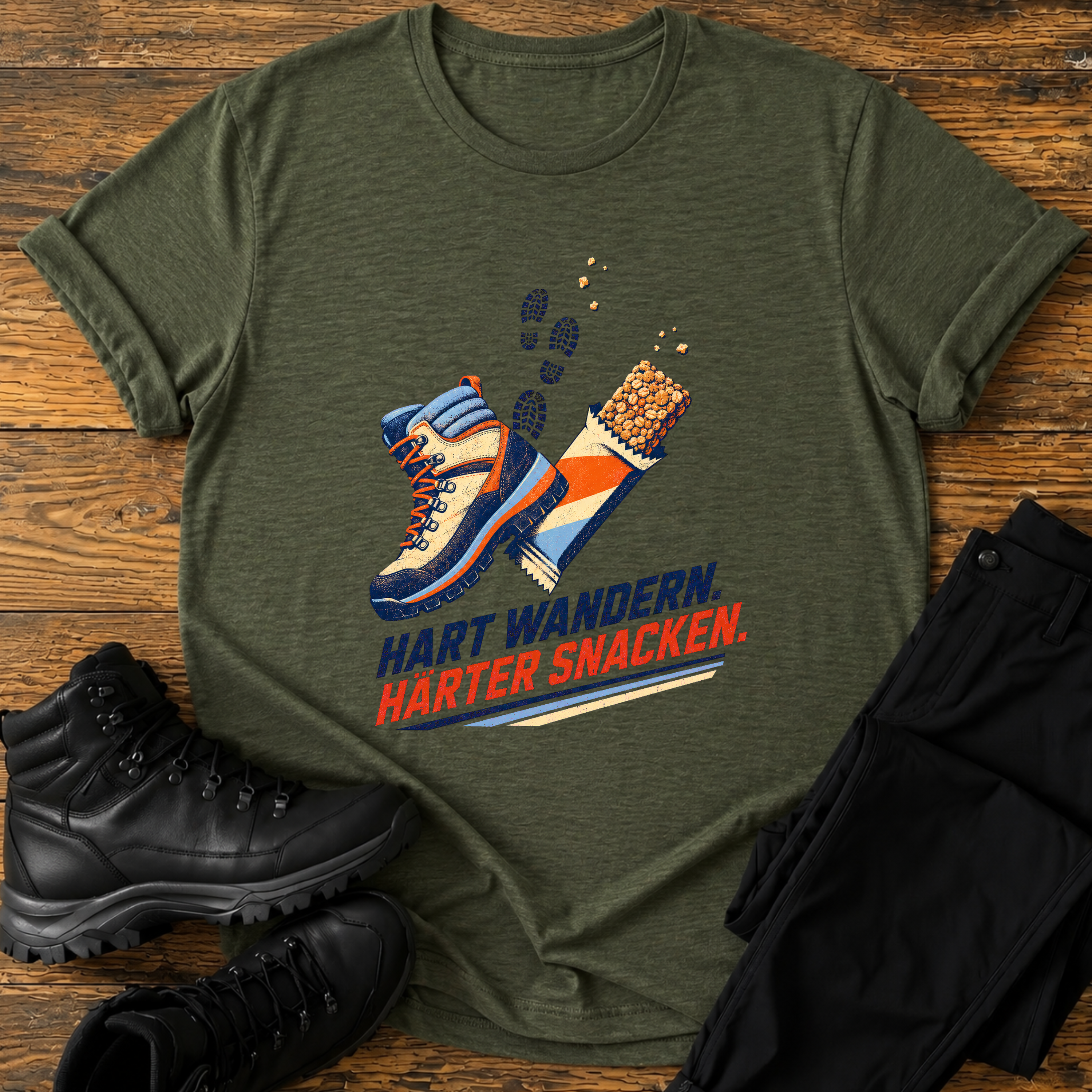 Hart wandern, härter snacken T-Shirt