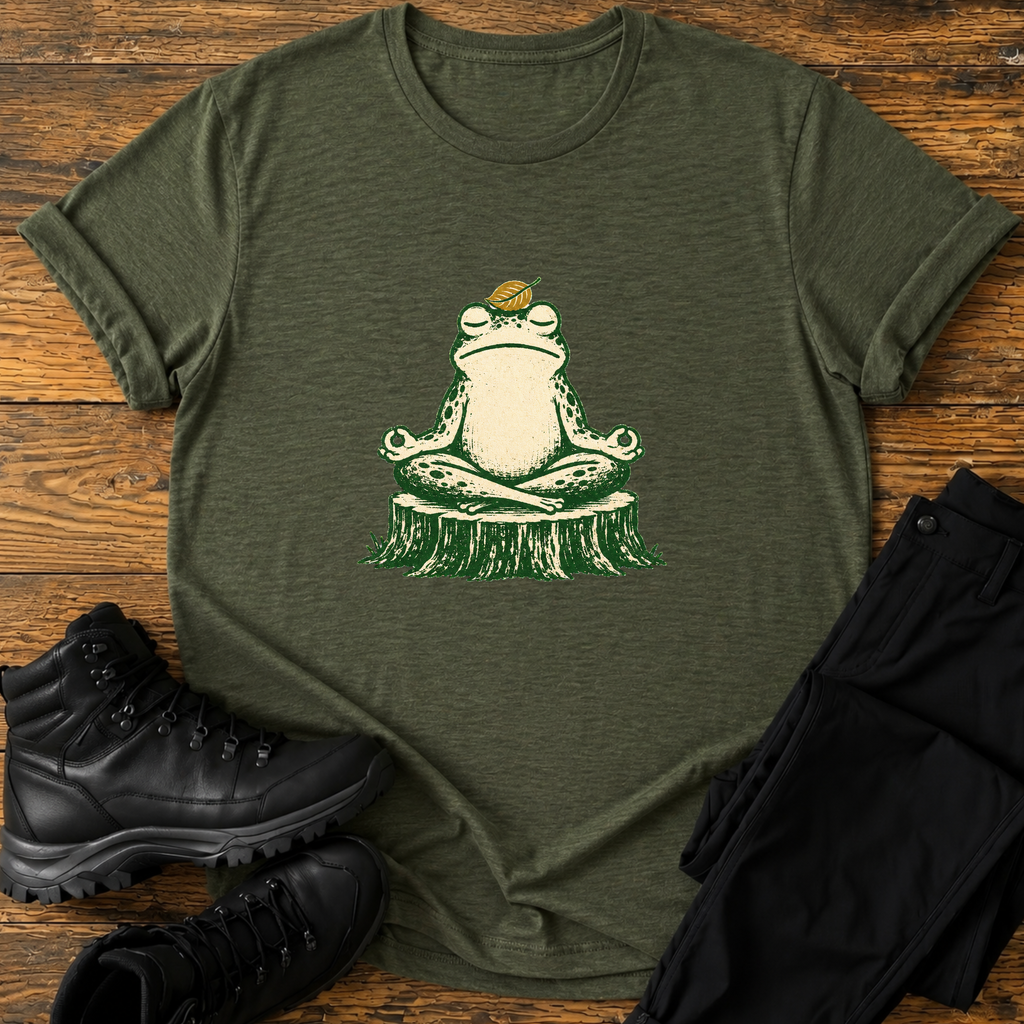 Zen-Modus – Meditierender Frosch T-Shirt
