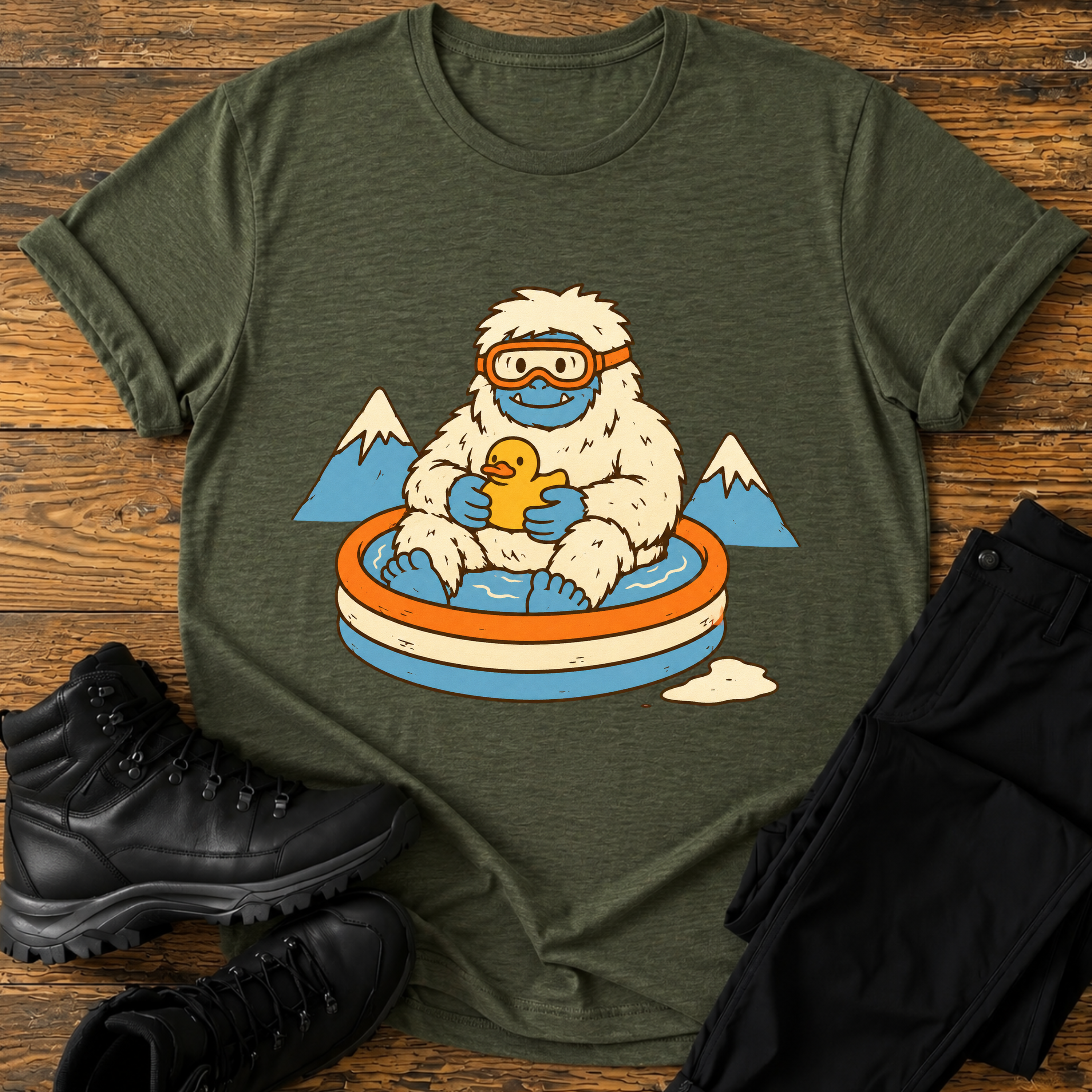 Yeti im Planschbecken T-Shirt