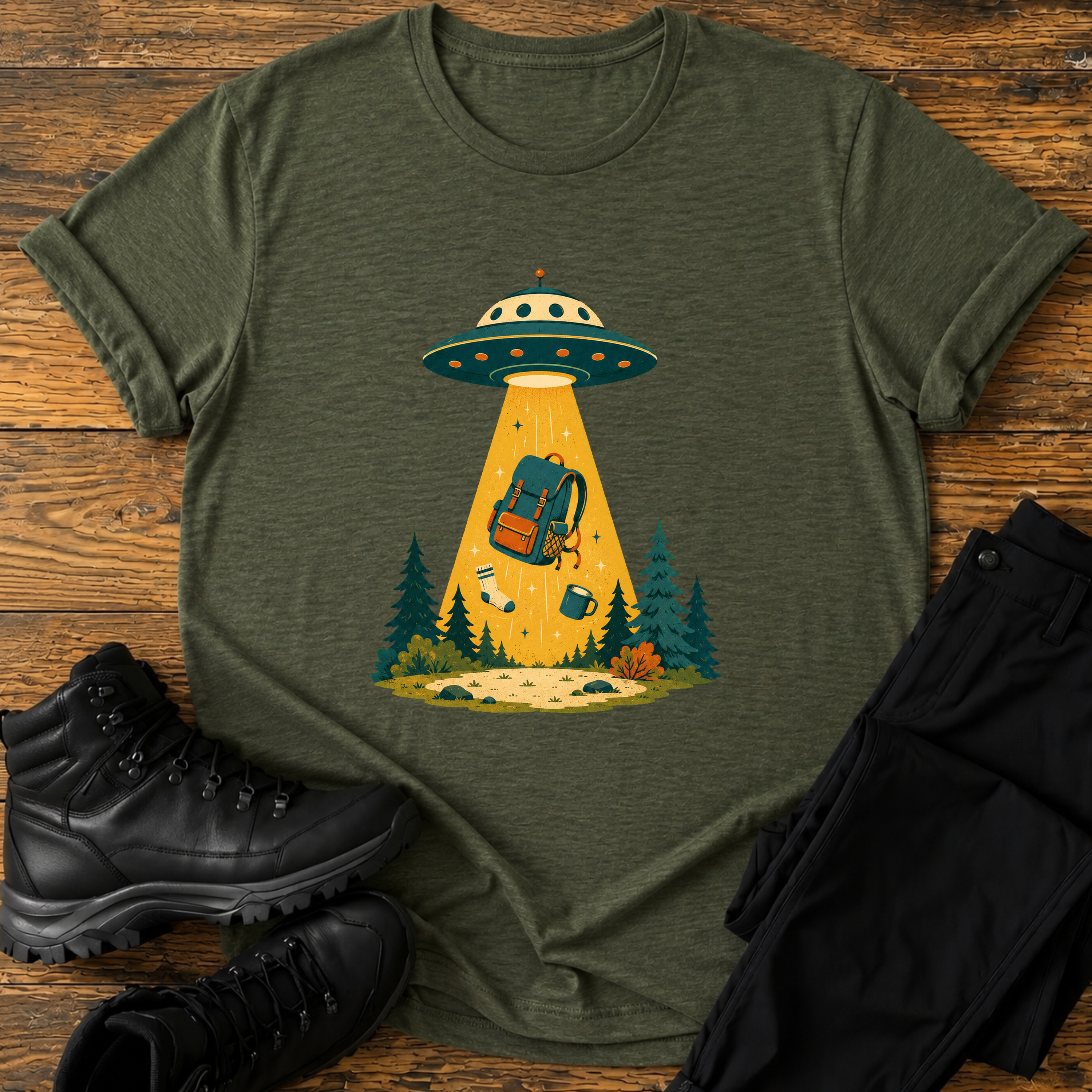 Außerirdische Camping-Beute T-Shirt