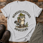 Wanderleistung. Anwesend. T-shirt