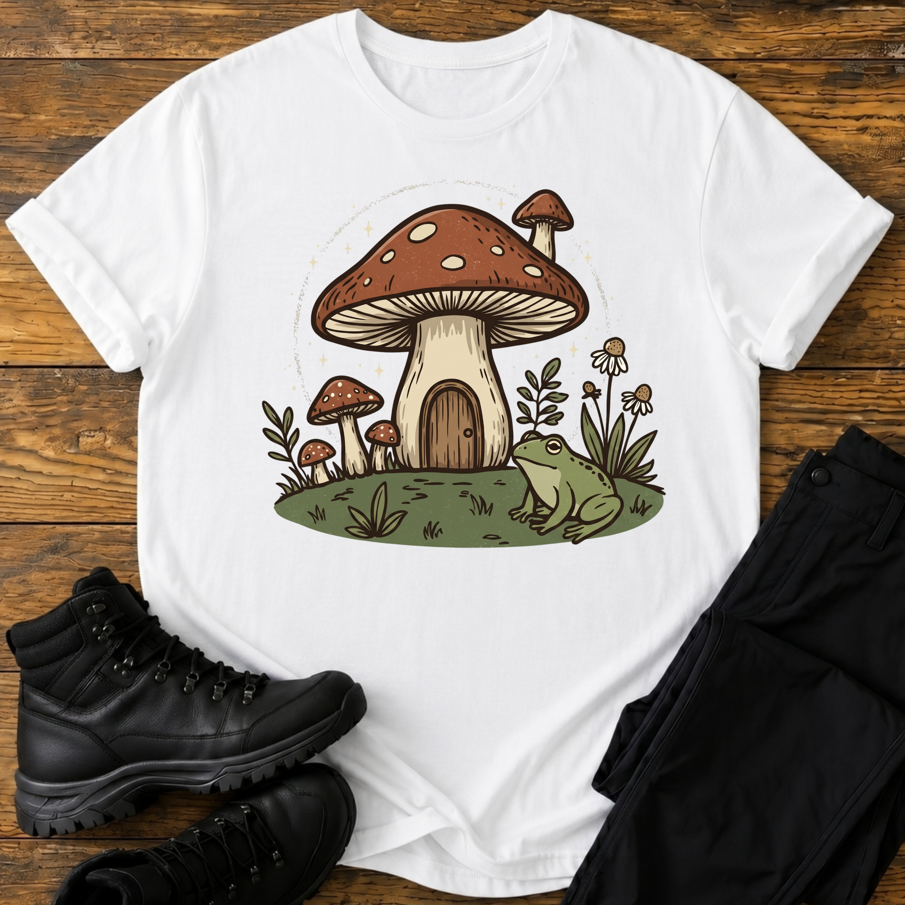 Das Pilzhäuschen im Sternenlicht T-Shirt