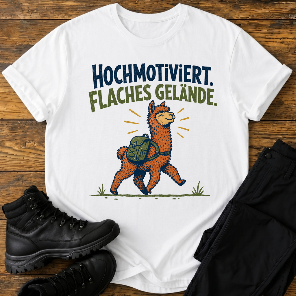 Hochmotiviert, Flaches Gelände T-Shirt