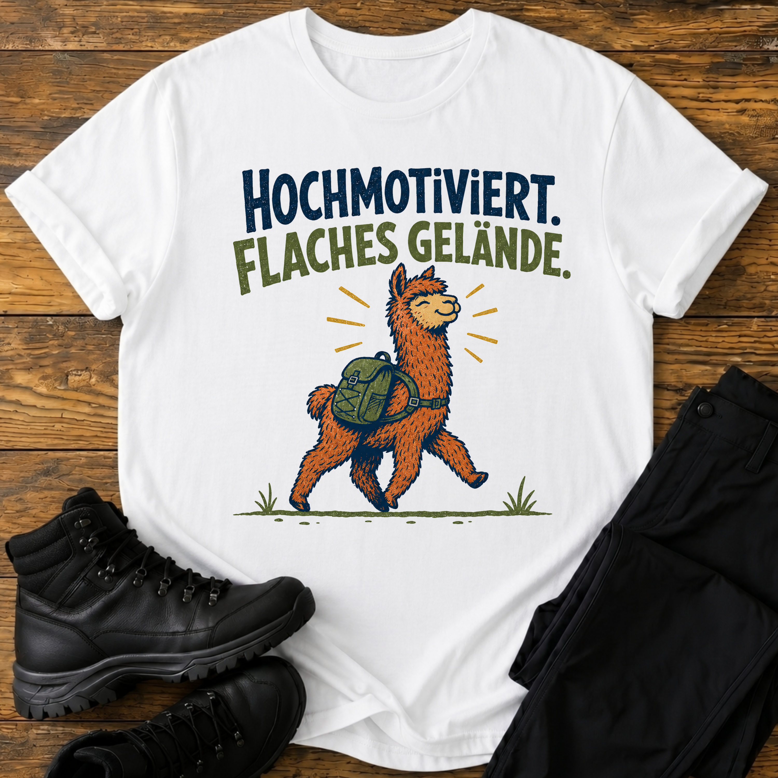 Hochmotiviert, Flaches Gelände T-Shirt