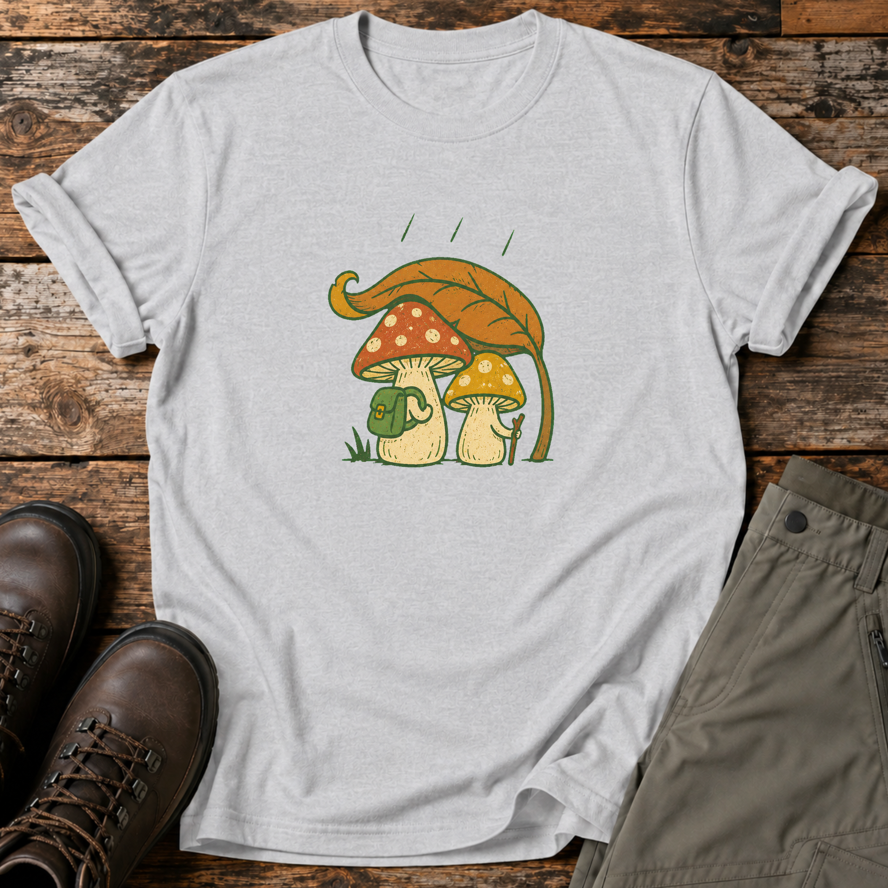 Pilze unterm Blatt T-shirt