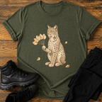 Luchs mit Birkenfächer T-Shirt