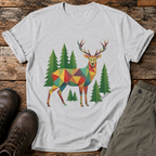 Poly Hirsch im Wald T-shirt