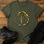 Feuersalamander und Kompass T-Shirt