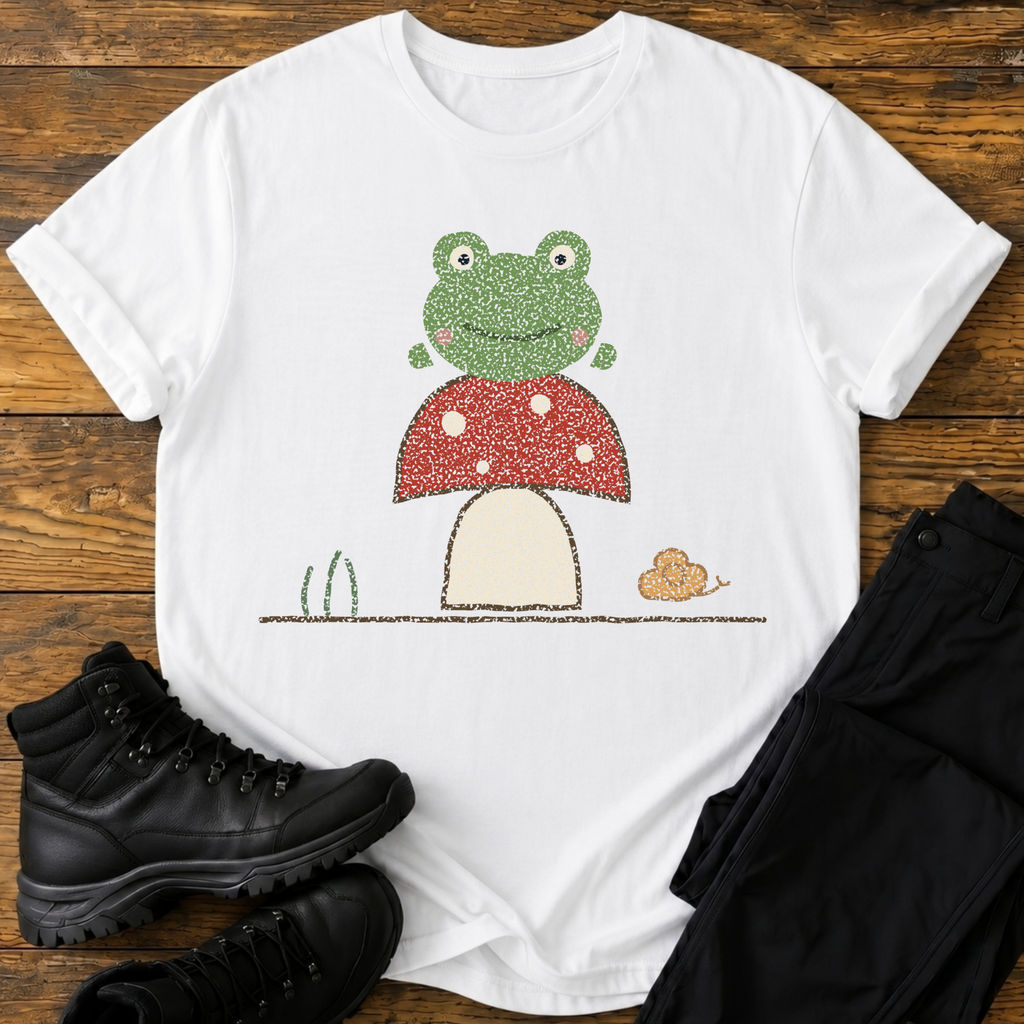 Frosch auf dem Pilzthron T-Shirt