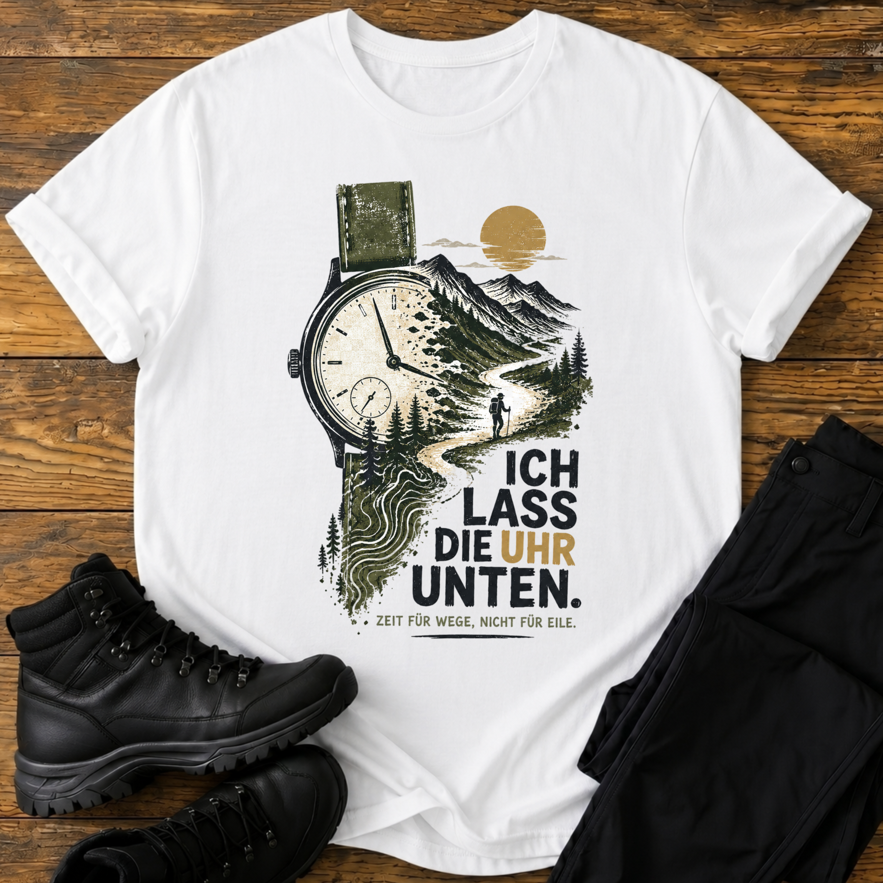 Ich lass die Uhr unten T-Shirt