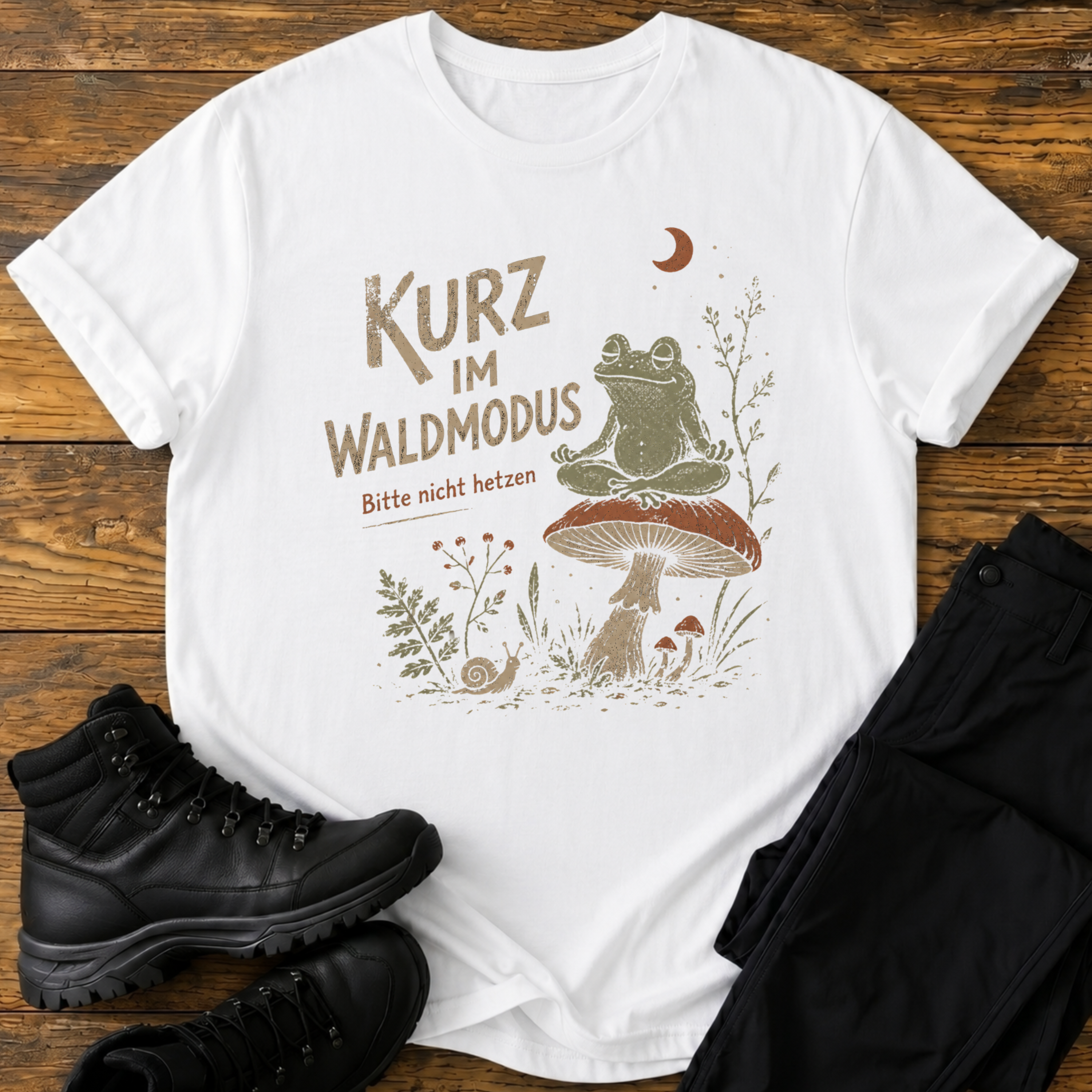 Kurz im Waldmodus T-Shirt