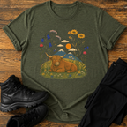 Hochlandrind und Wildblumen T-Shirt