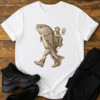 Fisch trägt Angler T-Shirt